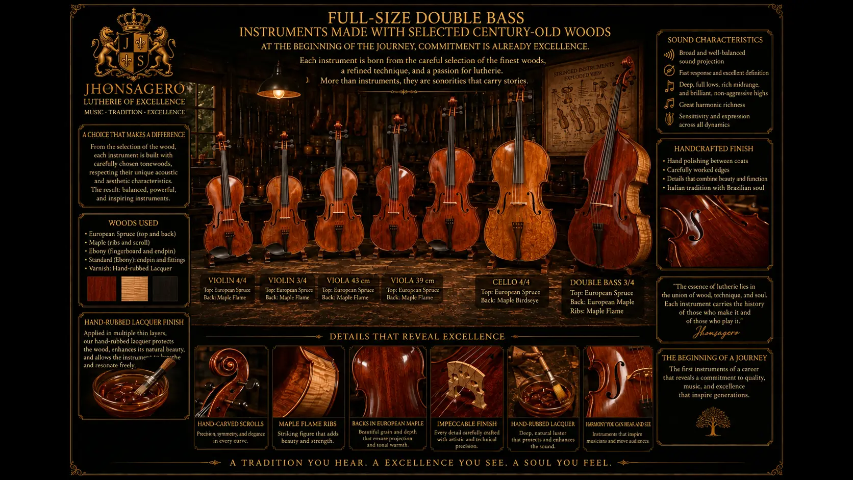 Selection of woods and components