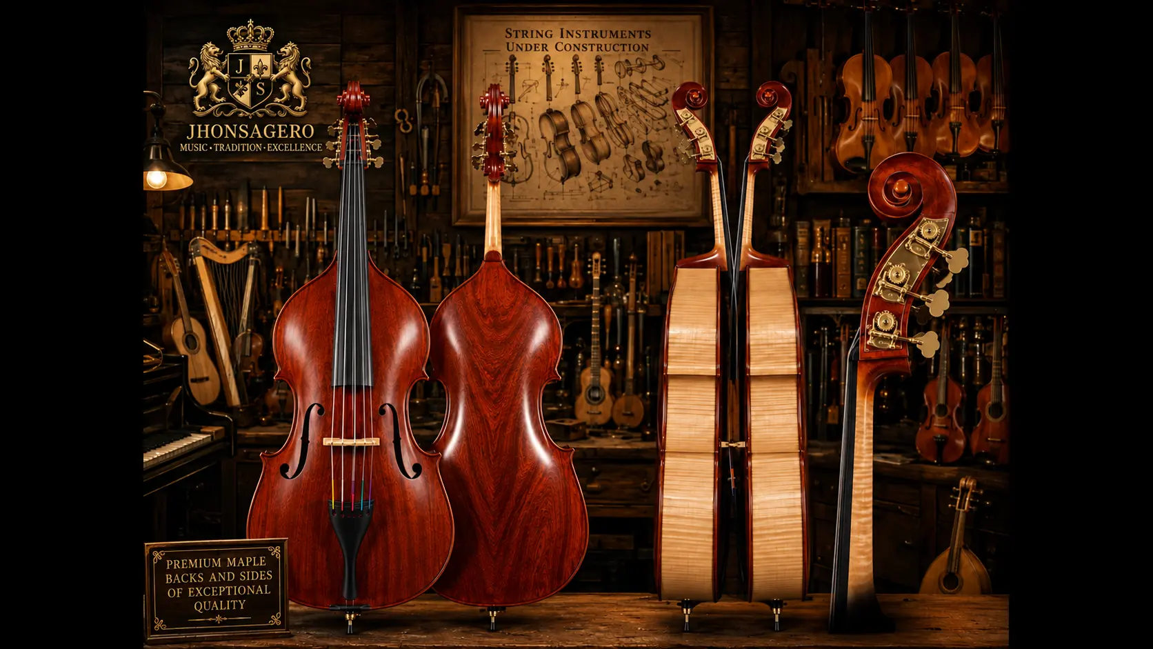 Group of instruments under construction