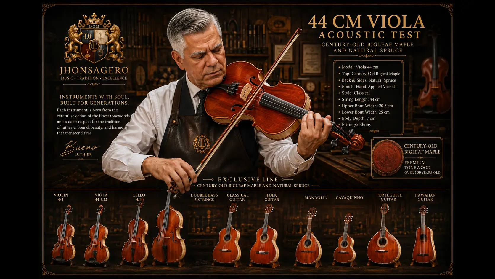 44 cm viola — testing and finishing
