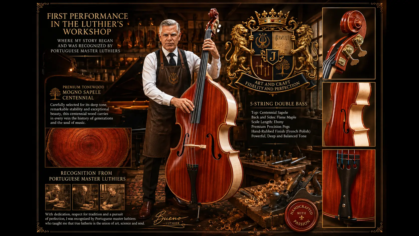 Full-size double bass — completed work