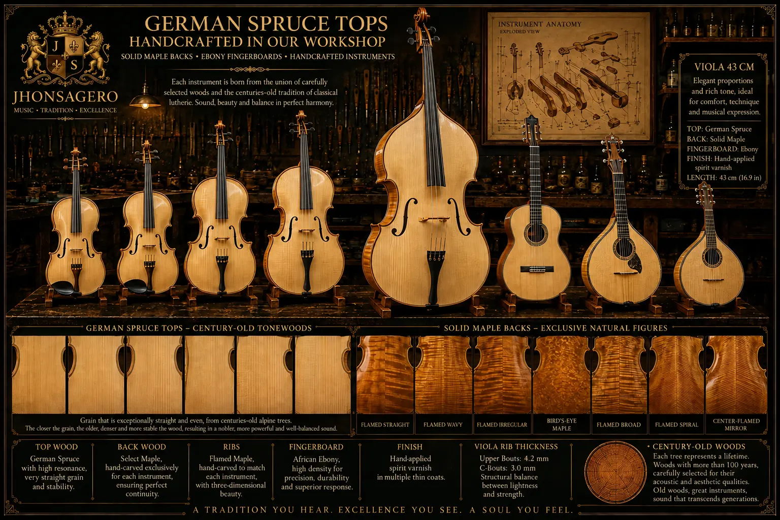 German spruce tonewood